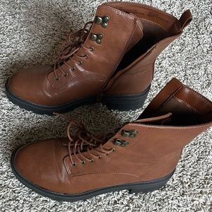 Marta combat style wide width boots